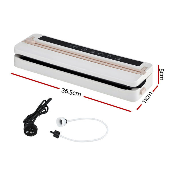 Devanti Food Vacuum Sealer Machine Fresh Storage Auto Seal Slide Cutter 6 Modes White Awezingly