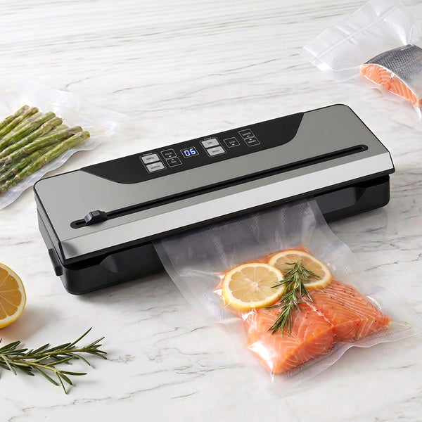 Devanti Food Vacuum Sealer Machine Auto Seal Slide Cutter 9 Modes Marinate Black Awezingly