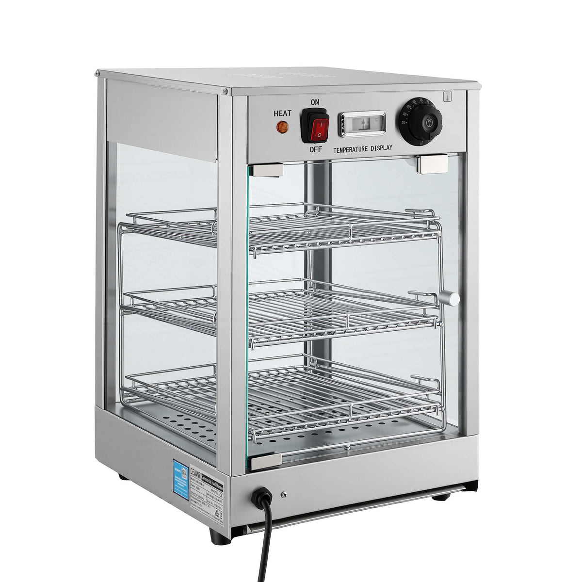 Devanti Commercial Food Warmer 850W 3 Shelf Heated Display Cabinet Awezingly