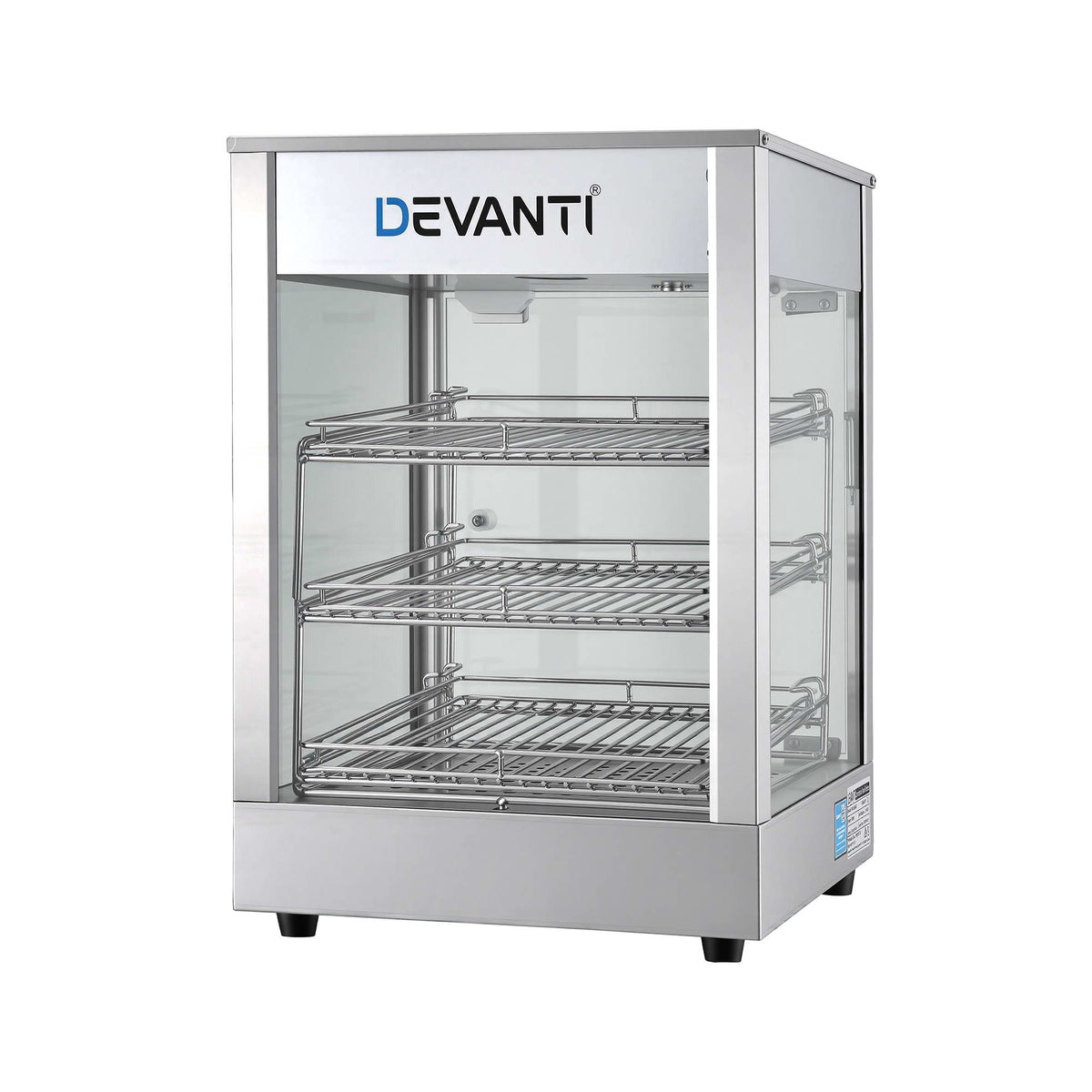 Devanti Commercial Food Warmer 850W 3 Shelf Heated Display Cabinet Awezingly