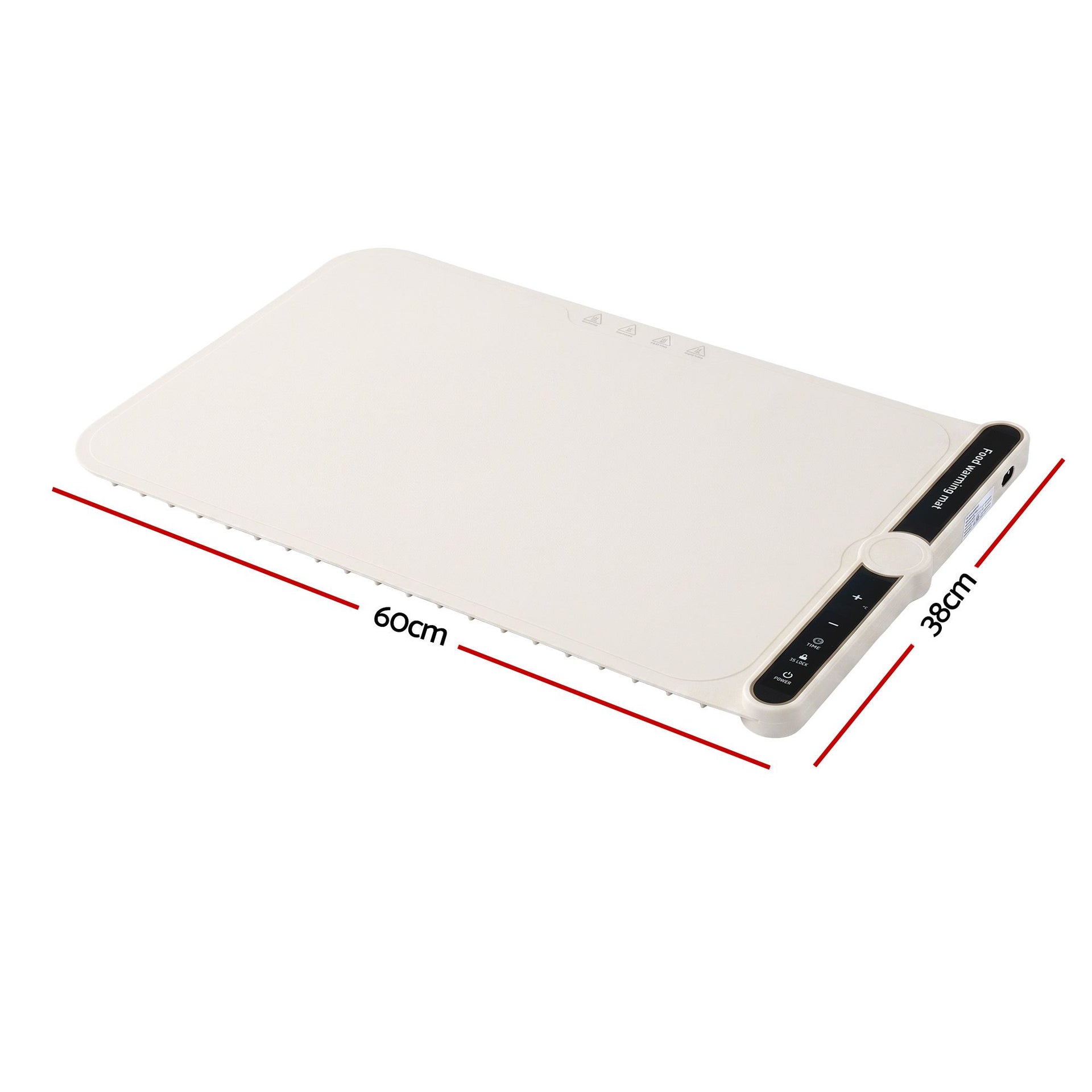 Devanti Food Warming Mat 60 x 38cm Electric Food Warmer With Timer White Awezingly
