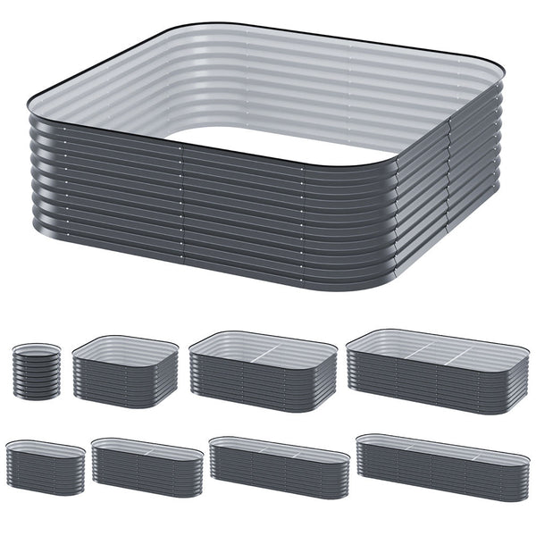 Green Fingers Garden Bed 9 In 1 Modular Planter Box 56CM height Greenfingers