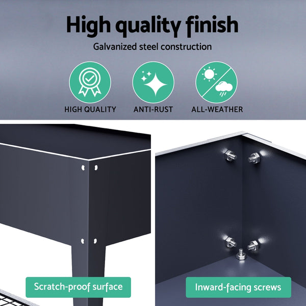 Green Fingers Garden Bed Elevated 100X40X80cm Planter Box Raised Container Herb Greenfingers