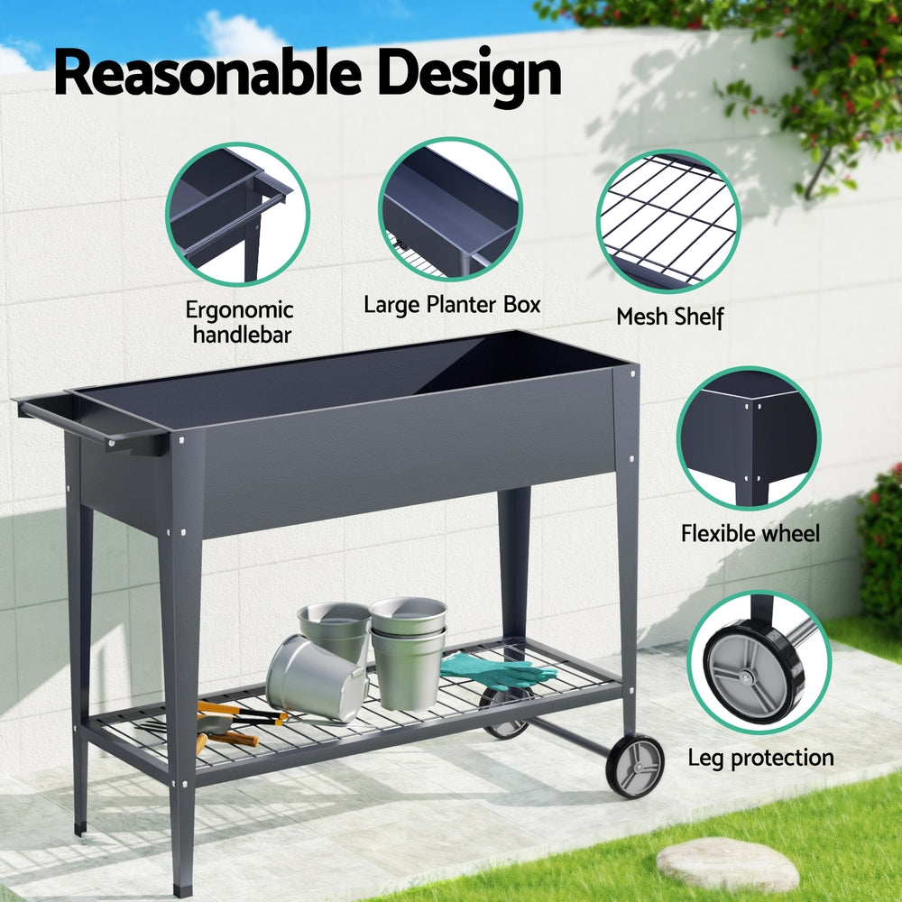 Green Fingers Garden Bed Elevated 100X40X80cm Planter Box Raised Container Herb Greenfingers