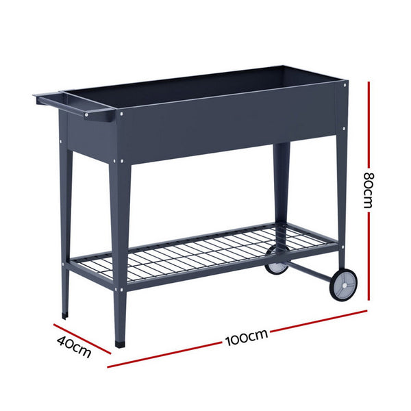 Green Fingers Raised Garden Bed x2 Elevated 100X40X80cm Planter Box Raised Container Herb Awezingly