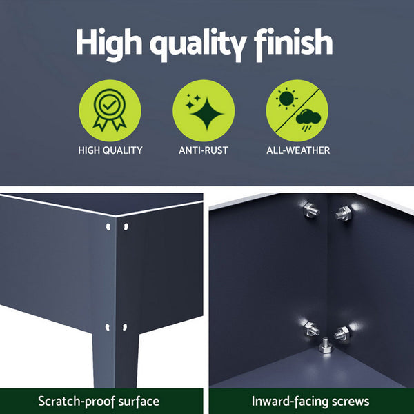 Green Fingers Raised Garden Bed x2 Elevated 100X40X80cm Planter Box Raised Container Herb Awezingly