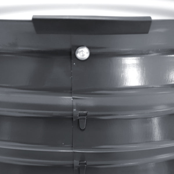 Green Fingers Garden Bed 90X45cm Round Latches Planter Box Raised Galvanised Herb Greenfingers