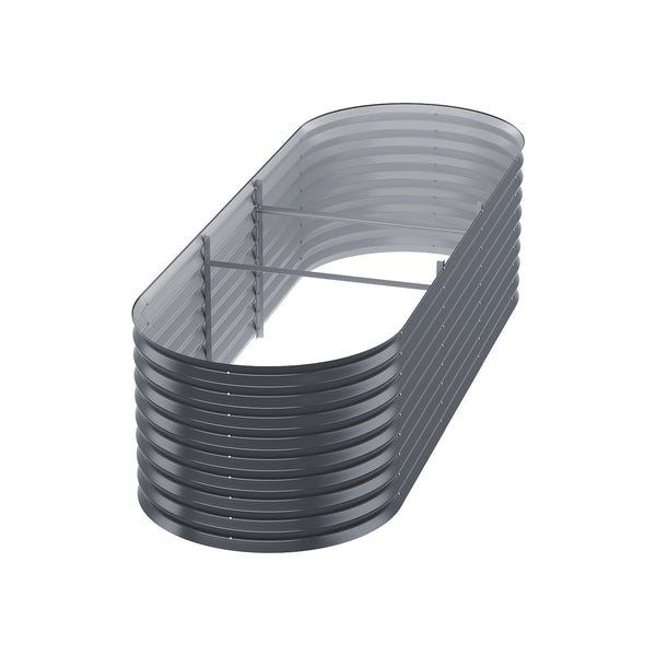 Greenfingers Garden Bed 240X80X56cm Oval Planter Box Greenfingers