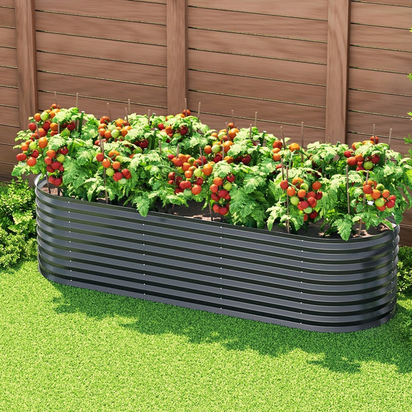Greenfingers Garden Bed 240X80X56cm Oval Planter Box Greenfingers