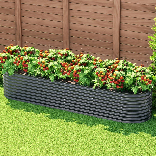 Greenfingers Garden Bed 320X80X56cm Oval Planter Box Greenfingers