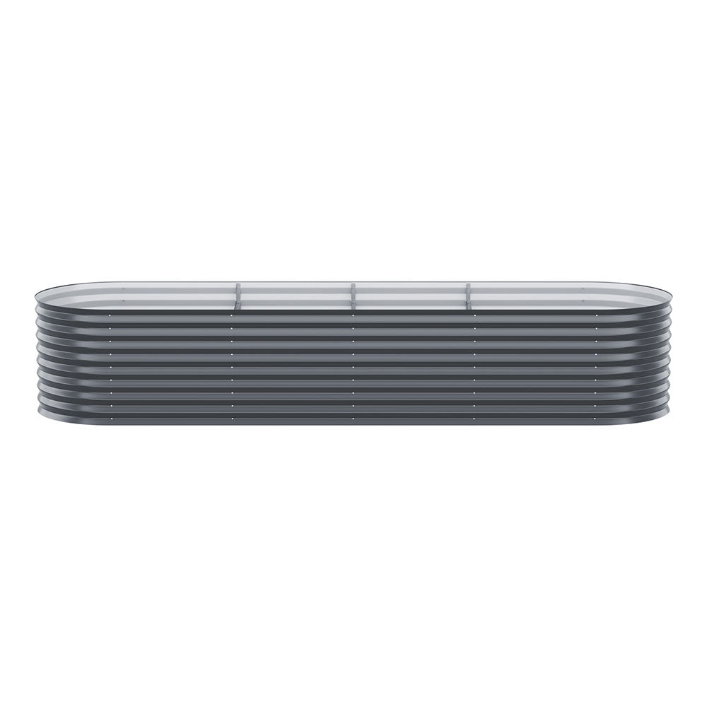 2x Green Fingers Raised Garden Bed 320X80X56cm Oval Planter Box Greenfingers