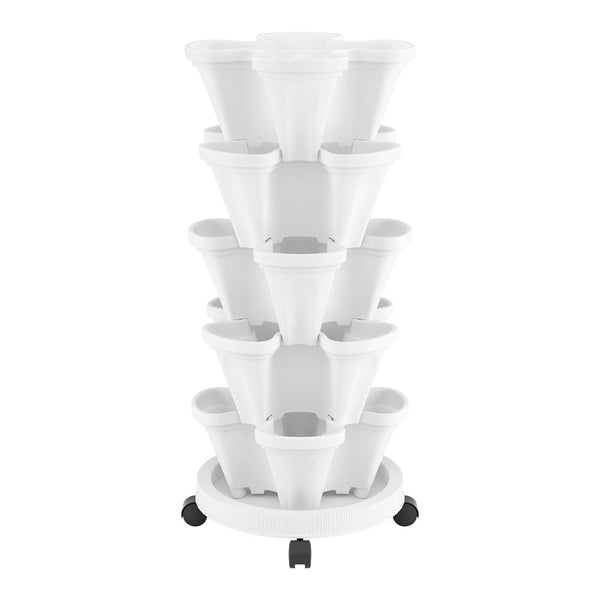 Green Fingers Garden Bed 5 Tier Vertical Garden Strawberry Stackable Planters Herbs Petunias Greenfingers