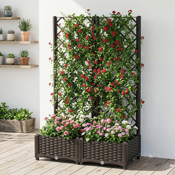 Green Fingers Raised Garden Bed Vertical Planter Self Watering Large Elevated Veggie Box 80x40x122cm Awezingly