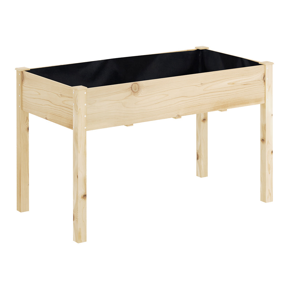 Green Fingers Garden Bed Elevated 120x60x80cm Wooden Planter Box Raised Container Greenfingers