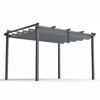 Instahut Gazebo Outdoor Garden Pergola Aluminium Frame Adjustable Canopy 3x4m Grey