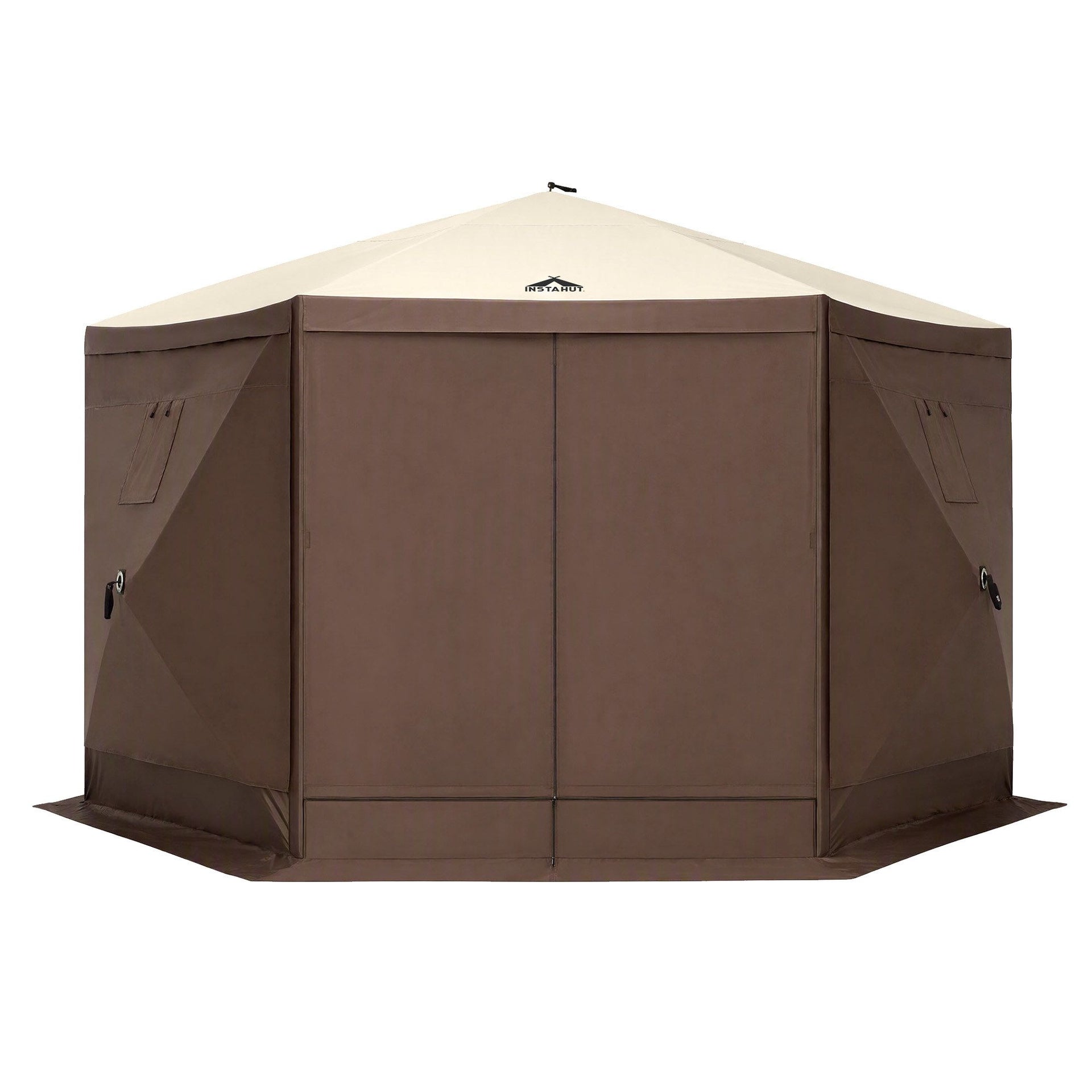 Instahut Gazebo Pop Up Tent 3.6x3.6m Outdoor Marquee Camping Screen w/Curtain Net Awezingly