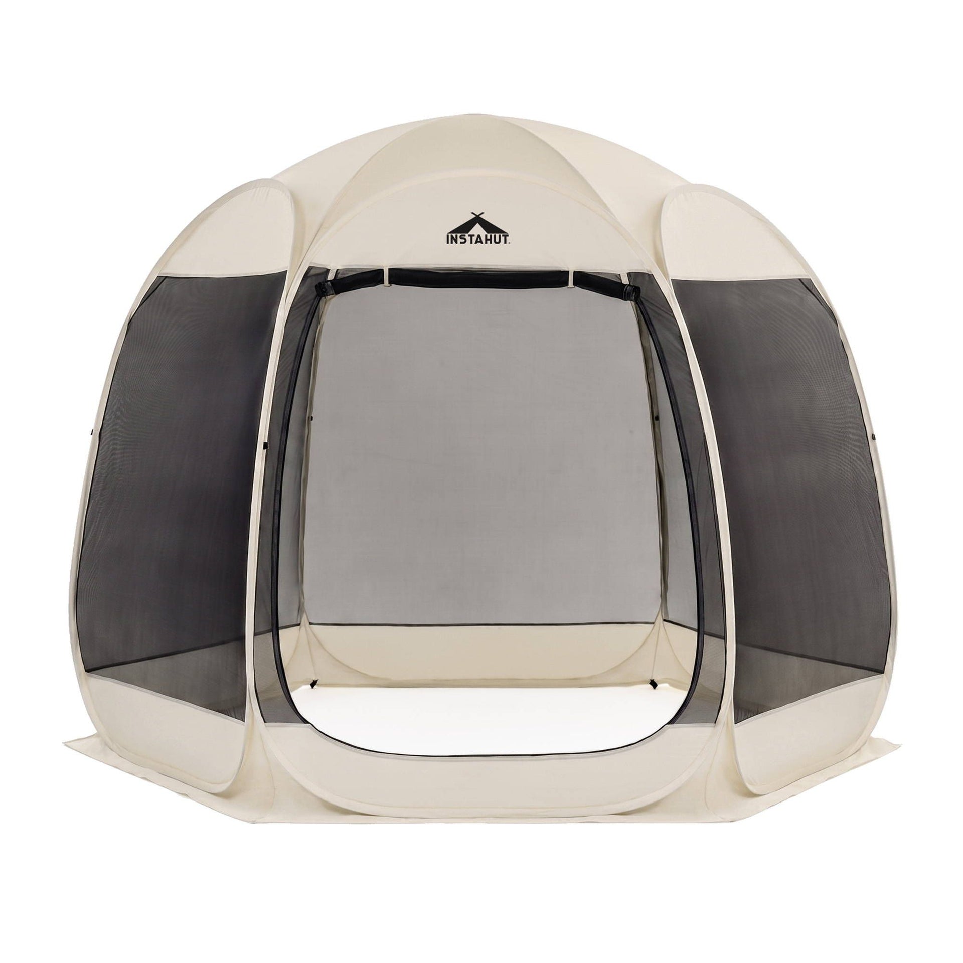 Instahut Gazebo Pop Up Tent 2.7x1.35m Outdoor Marquee Camping Screen 6 Sided Awezingly