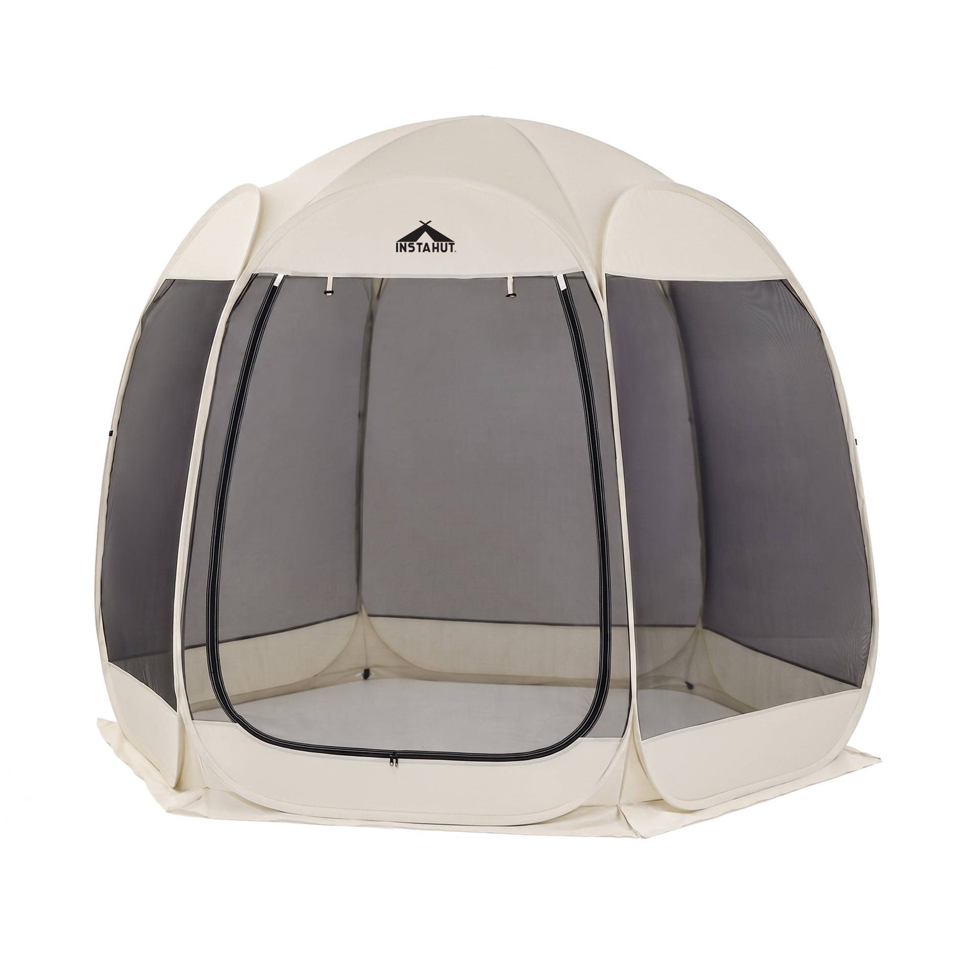 Instahut Gazebo Pop Up Tent 2.7x1.35m Outdoor Marquee Camping Screen 6 Sided Awezingly