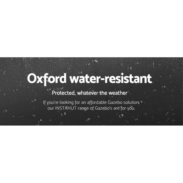 Instahut Gazebo Pop Up Marquee 3x4.5 Folding Tent Wedding Gazebos 500D Black Awezingly