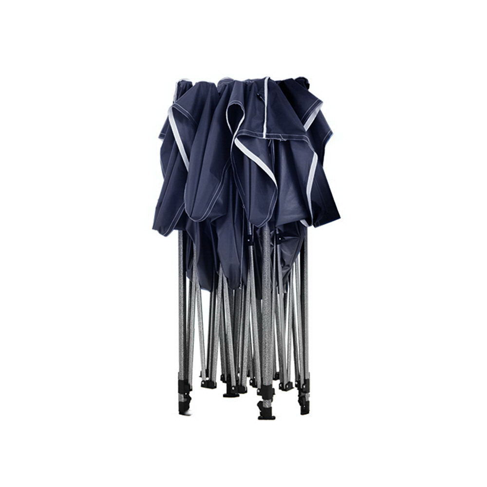 Instahut Gazebo Pop Up Marquee 3x6 Folding Tent Gazebos Camping 500D Oxford Navy Awezingly
