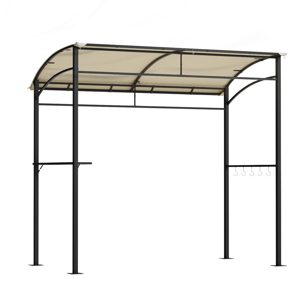 Instahut Gazebo Outdoor BBQ Grill Patio Garden Marquee Shade Shelter Shelf Hooks Beige Instahut