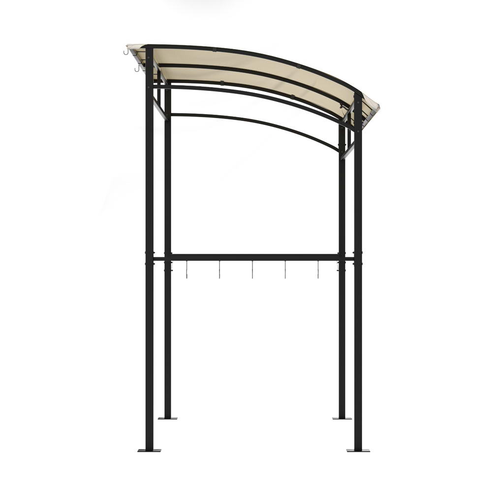 Instahut Gazebo Outdoor BBQ Grill Patio Garden Marquee Shade Shelter Shelf Hooks Beige Instahut