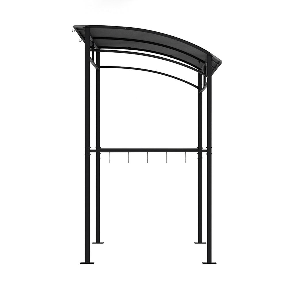 Instahut Gazebo Outdoor BBQ Grill Patio Garden Marquee Shade Shelter Shelf Hooks Grey Awezingly
