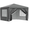 Instahut Gazebo 3x3 Pop Up Marquee Folding Tent Wedding Gazebos Camping Outdoor Shade Canopy Gray