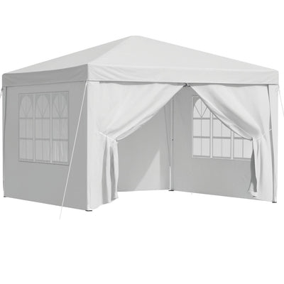 Instahut Gazebo 3x3 Pop Up Marquee Folding Tent Wedding Gazebos Camping Outdoor Canopy White