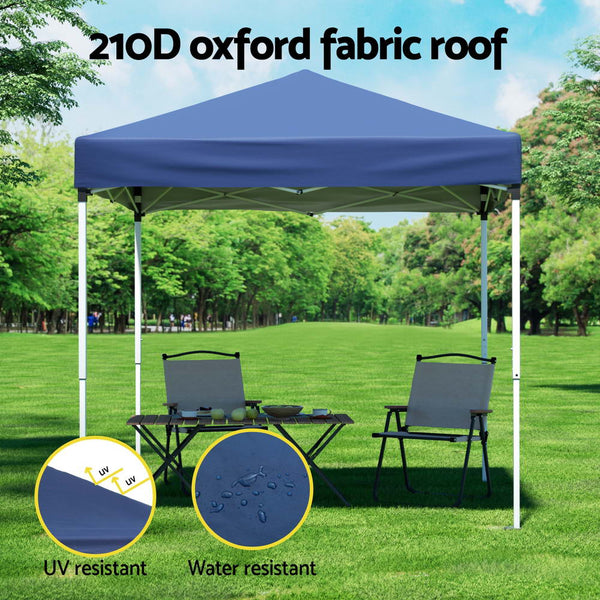 Instahut Gazebo 2x2m Outdoor Patio Garden Marquee Shade Blue Instahut