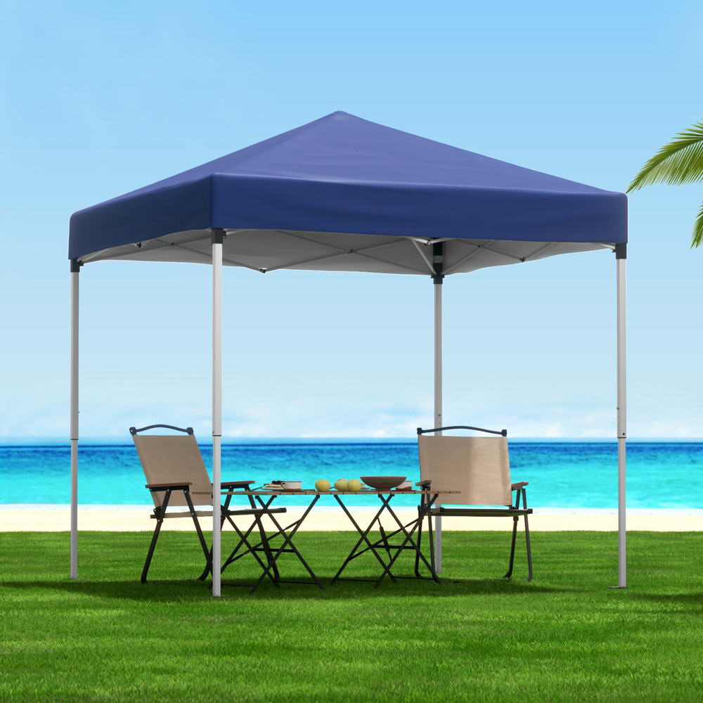Instahut Gazebo 2x2m Outdoor Patio Garden Marquee Shade w/ Base Pods Blue Instahut
