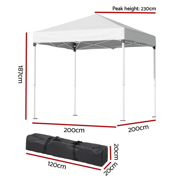 Instahut Gazebo 2x2m Outdoor Patio Garden Marquee Shade White Awezingly