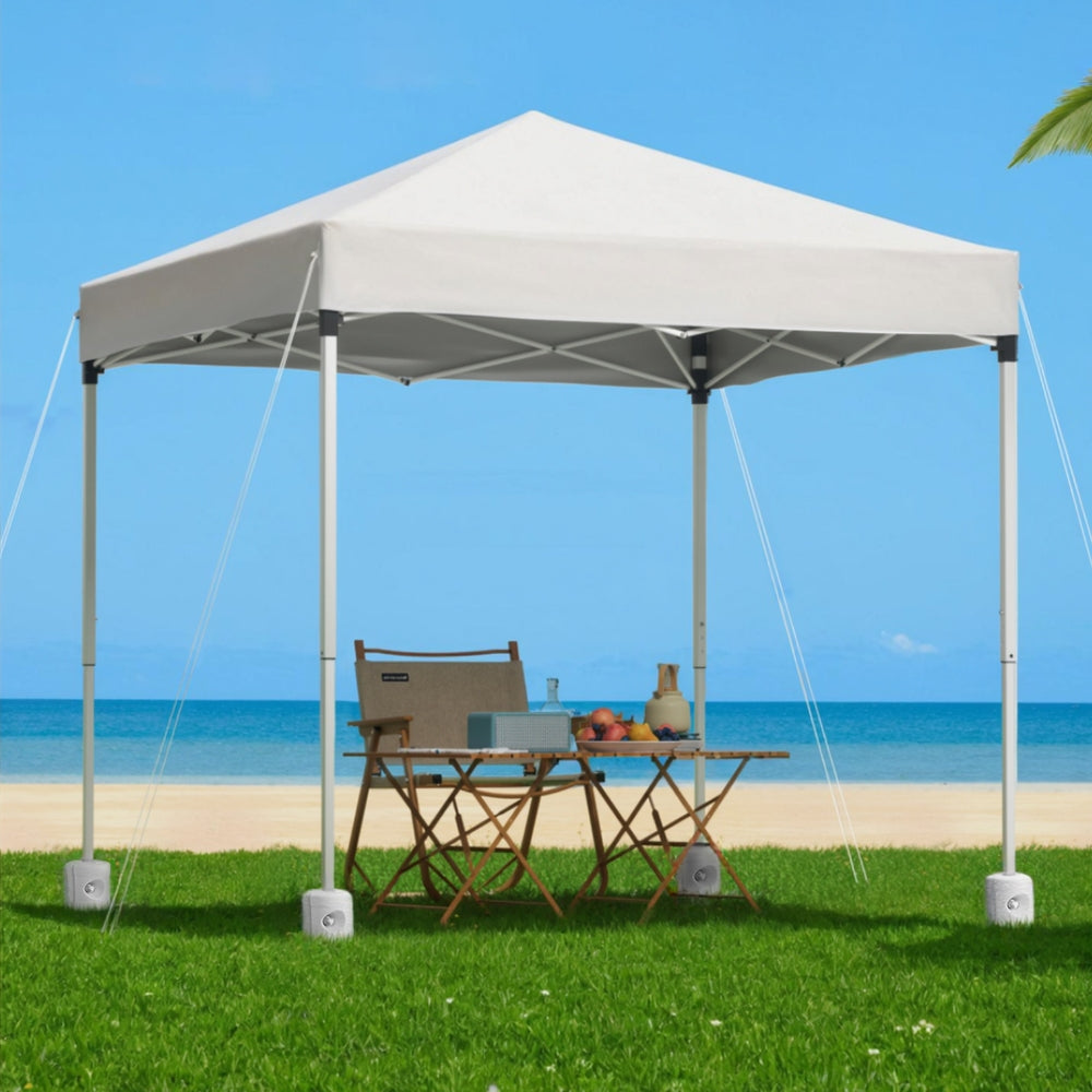 Instahut Gazebo 2x2m Outdoor Patio Garden Marquee Shade w/ Base Pods White Awezingly