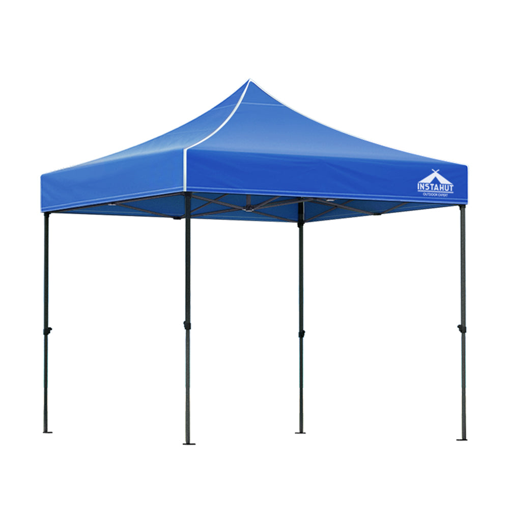 Instahut Gazebo Pop Up 3x3m w/Base Podx4 Marquee Folding Outdoor Wedding Camping Tent Shade Canopy Blue Awezingly