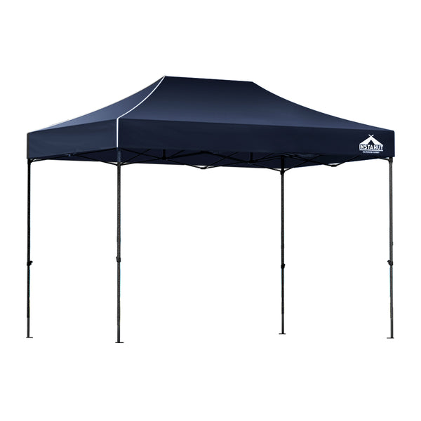 Instahut Gazebo Pop Up Marquee 3x4.5m Folding Tent Camping 500D Oxford Navy Awezingly