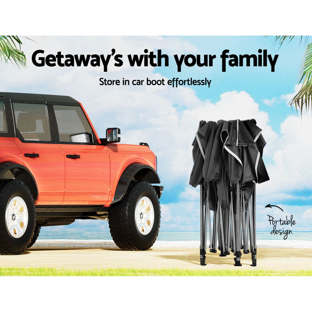 Instahut Gazebo Pop Up Marquee 3x4.5m Folding Tent Camping 500D Oxford Navy Awezingly