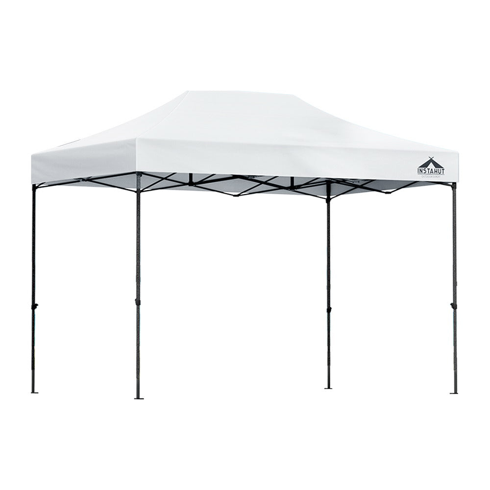 Instahut Gazebo Pop Up 3x4.5m w/Base Podx4 Marquee Folding Outdoor Wedding Camping Tent Shade Canopy White Awezingly
