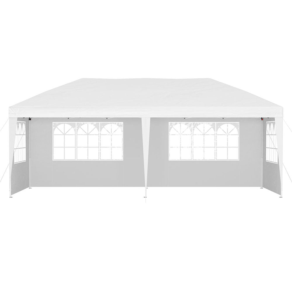 Instahut Gazebo Pop Up Marquee 3x6m Wedding Party Outdoor Camping Tent Canopy Side Wall White Awezingly
