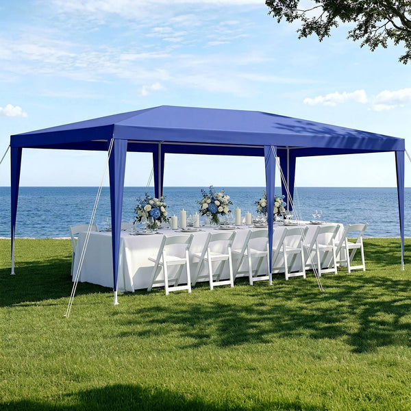 Instahut Gazebo 3x6m Wedding Party Marquee Tent Outdoor Event Camping Canopy Shade Blue instahut