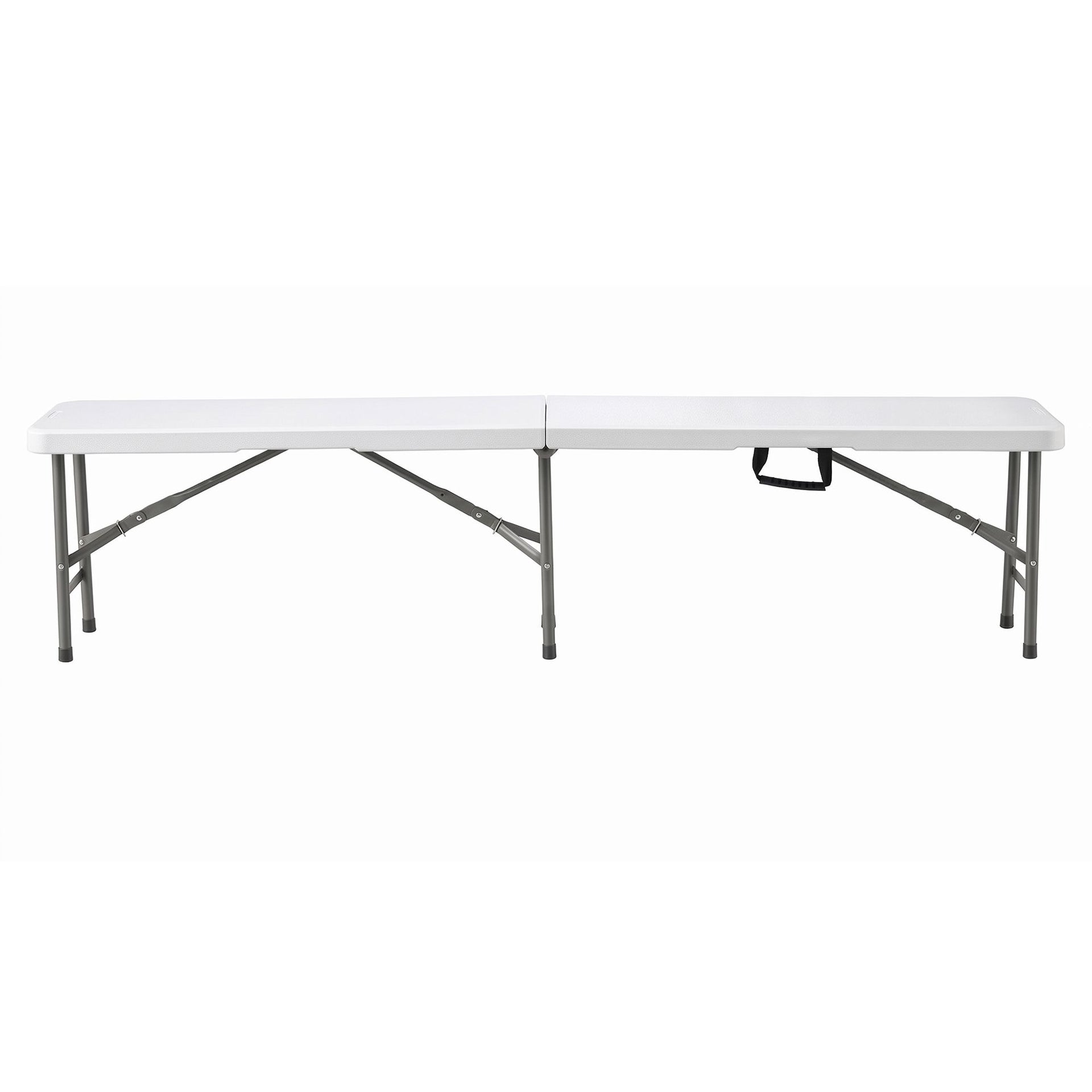 Gardeon 180cm Folding Garden Bench Portable Trestle Seat HDPE Fold In Half White Awezingly