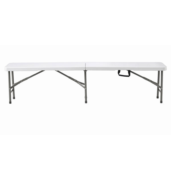 Gardeon 180cm Folding Garden Bench Portable Trestle Seat HDPE Fold In Half White Awezingly