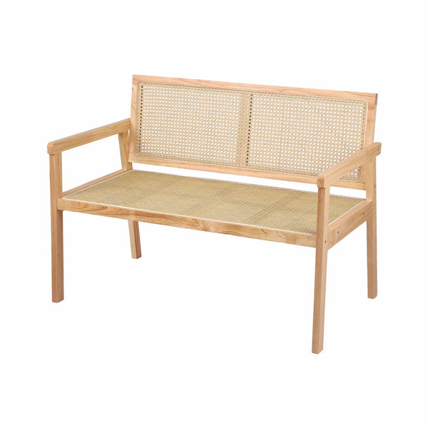 Gardeon Garden Bench Wooden Bench Outdoor PVC Woven Seat Backrest 107cm Awezingly