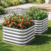 Green Fingers Galvanized Raised Garden Bed 2 Pack Metal Planter 60x60x45cm