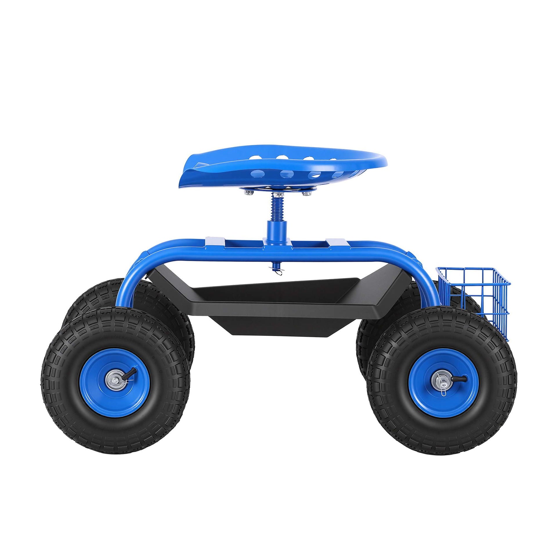 Gardeon Garden Seat with Wheels 360 Swivel Adjustable Height Rolling Stool 150kg Gardeon
