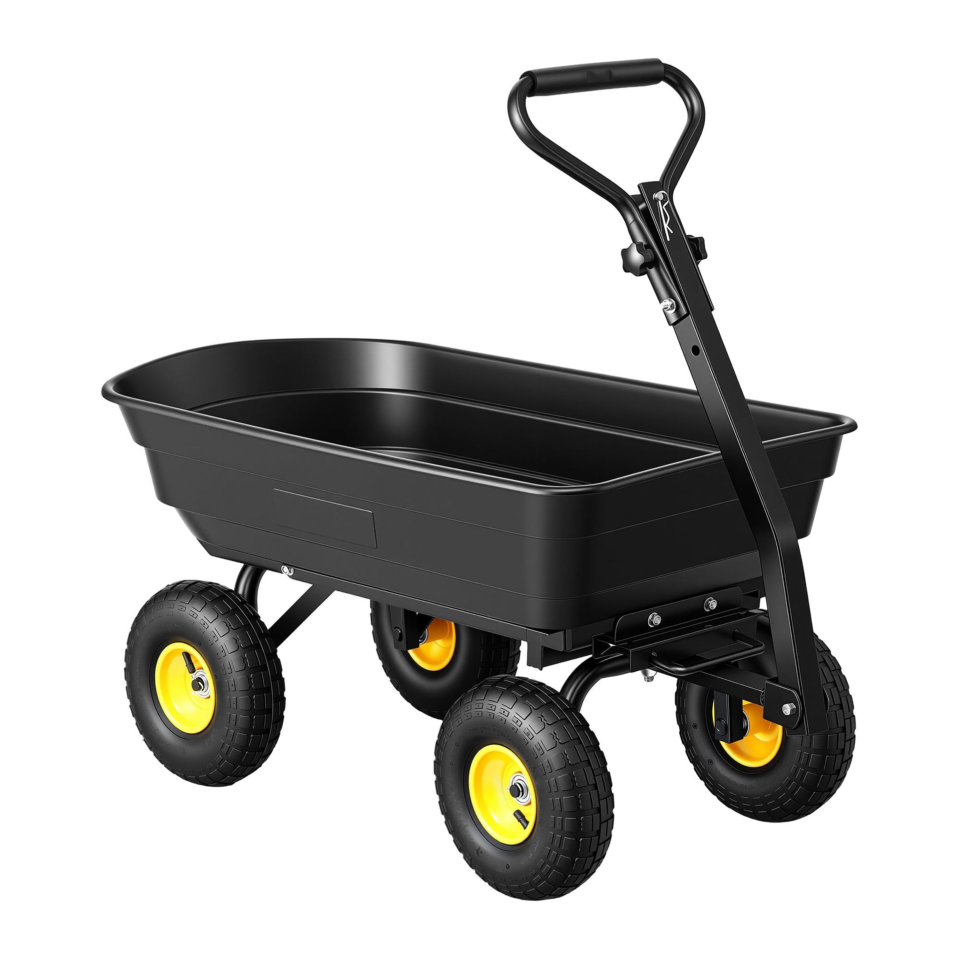 Gardeon Garden Cart Dump Utility Wagon 270kg 2in1 Handle Tractor Trolley 110L with 10in Tyres Awezingly