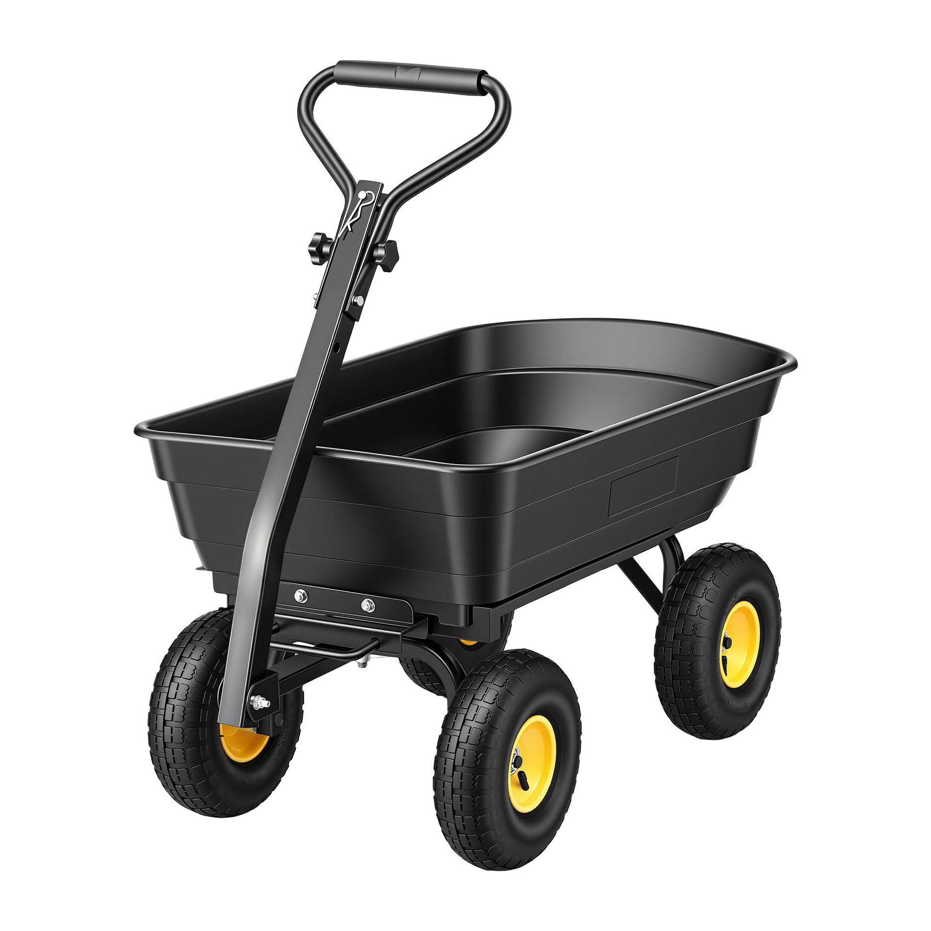 Gardeon Garden Cart Dump Utility Wagon 270kg 2in1 Handle Tractor Trolley 110L with 10in Tyres Awezingly