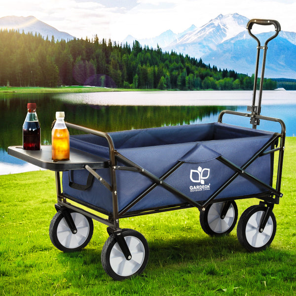 Gardeon Garden Cart with Cup Holders Blue Gardeon