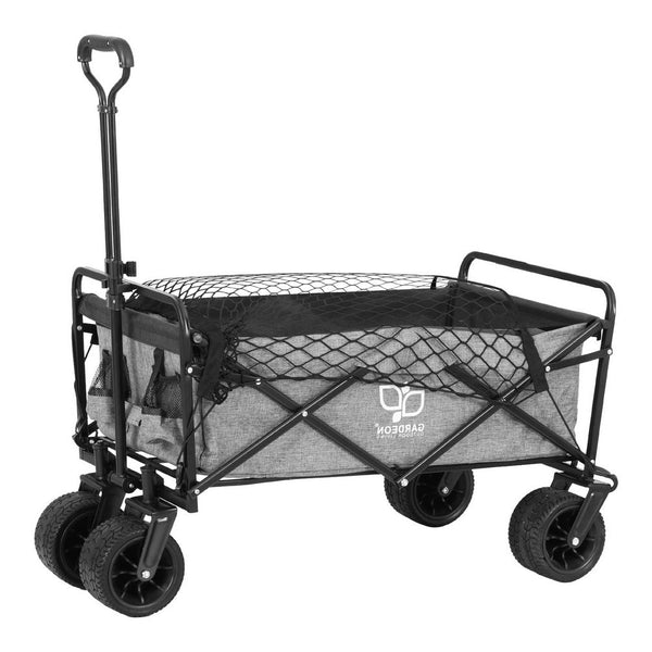 Gardeon Garden Cart with Cargo Net Grey Gardeon