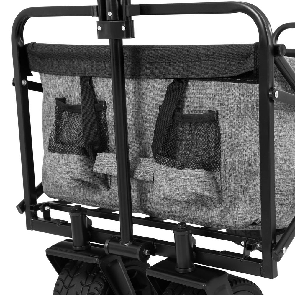 Gardeon Garden Cart with Cargo Net Grey Gardeon