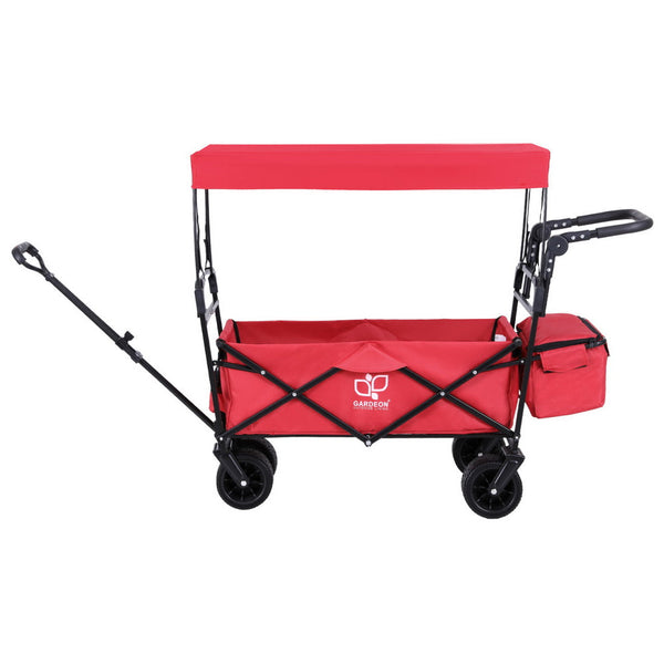 Gardeon Garden Cart with Removable Canopy Red Gardeon